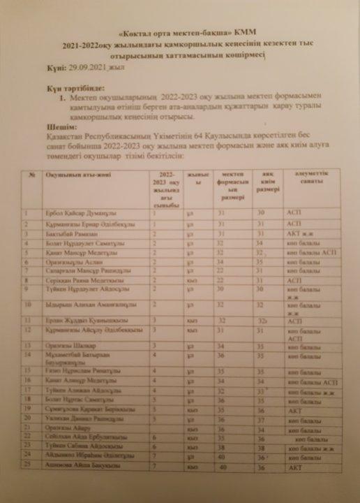 Қамқоршылық кеңес хаттамасы