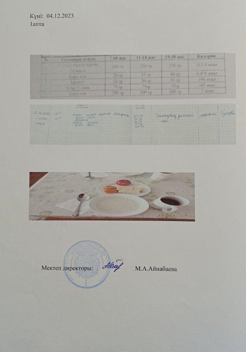 Мектеп асханасында,тағамның берілуі